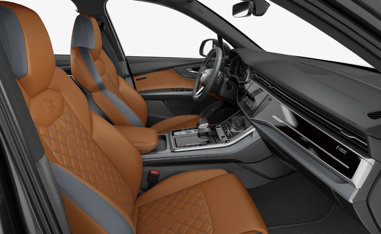 아우디 Q7 50 TDI 콰트로 익스클루시브 에디션 코냑 브라운 내부. /아우디코리아