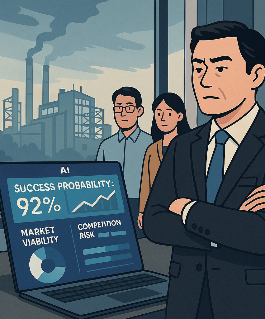 신사업에 대해 고민하는 최고경영자(CEO)와 임직원들. /챗GPT