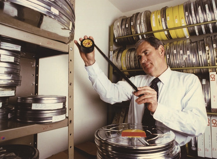 영화 사운드트랙 관련 작업 중인 생전의 레이 돌비. /사진 돌비 래버러토리스