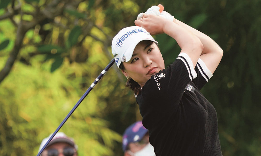 인도네시아 자카르타에서 열린 ‘2022 시몬느 아시아퍼시픽 컵’ 
최종 라운드에서 유소연이 3번 홀 티샷을 하고 있다. /사진 시몬느 아시아퍼시픽 컵 대회 조직위