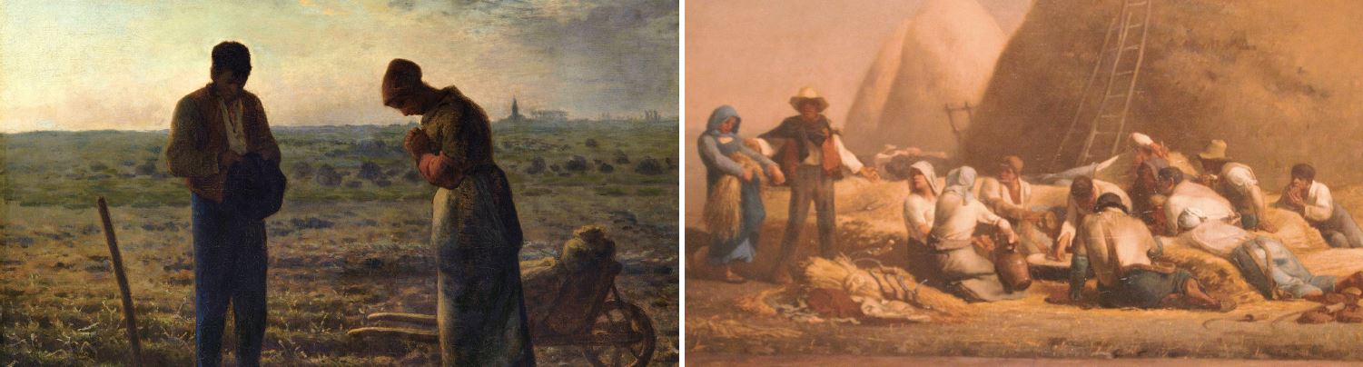 1 장 프랑수아 밀레, ‘만종(기도·L’Angéélus, 1857~1859)’. /사진 위키피디아 2 장 프랑수아 밀레, ‘룻과 보아스(Harvesters Resting, 1850~1853)’. /사진 위키피디아