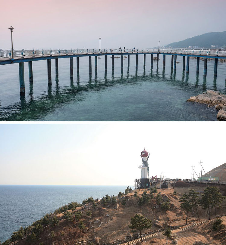 (위) 영덕 스카이워크 (아래) 삼사해상공원 /사진 최갑수 