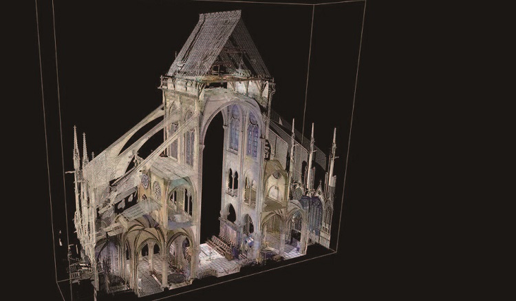 파리 노트르담 대성당의 디지털 스캔 이미지. /사진 컬럼비아