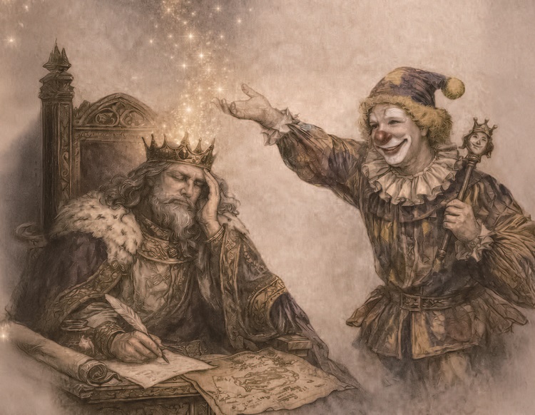 리어왕과 바보 광대. /사진 챗GPT