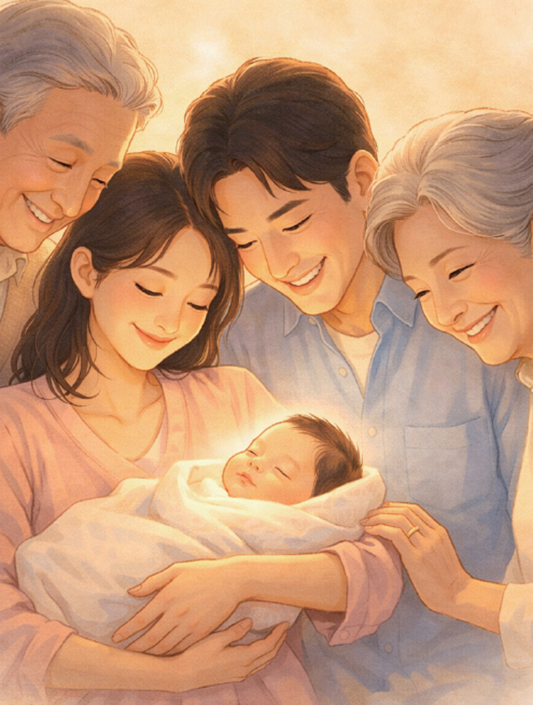 탄생이 가져온 가족 사랑의 회복. /사진 챗GPT
